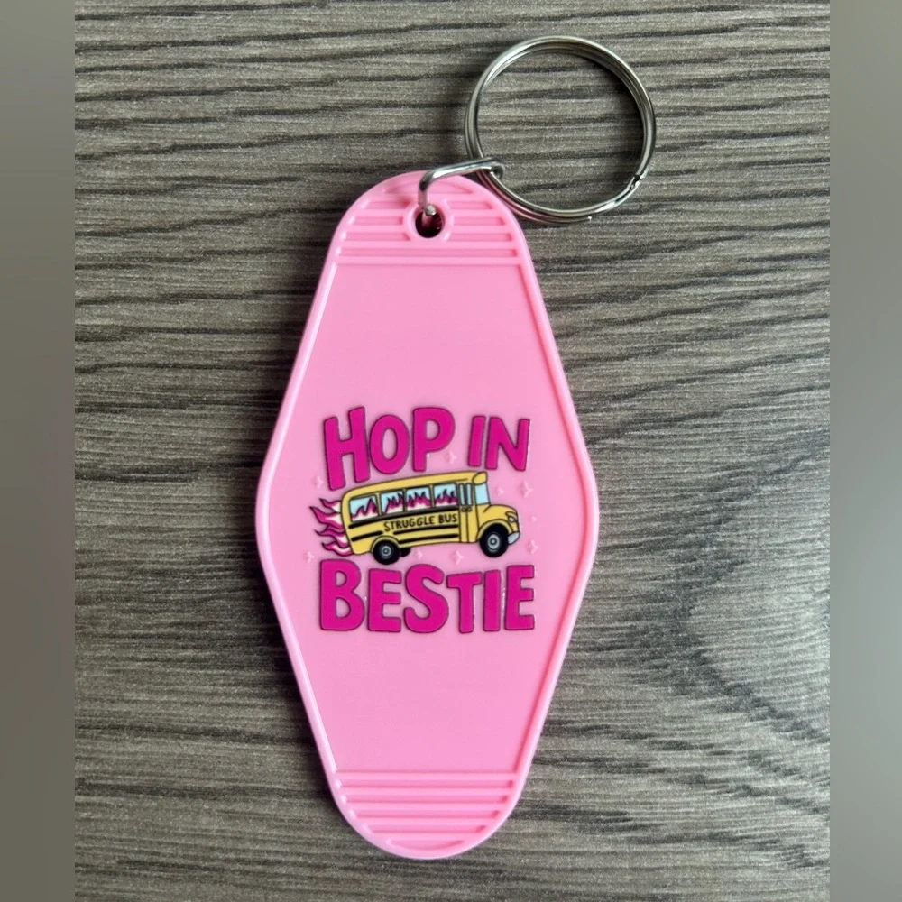 Handmade Vintage Style Motel Keychain Funny Colorful - Choice of 1 - Picture 9 of 12